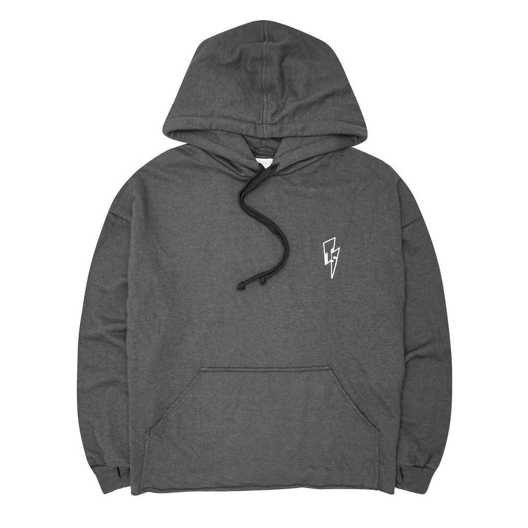 TAKAO 'BIG FACE' OVERSIZED HOODIE IN MIDNIGHT GREY