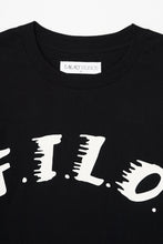 Load image into Gallery viewer, &#39;FILO&#39; FIRST IN, LAST OUT OVERSIZED GRAPHIC TEE IN BLACK
